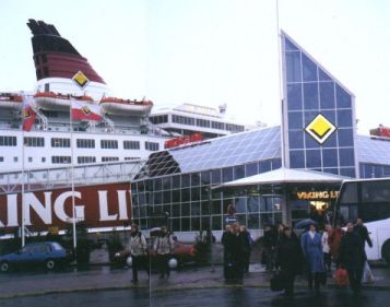 Participants arriving at Abo/Turku ferry terminal.